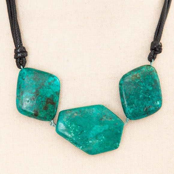 AIL aluma large turquoise look necklace sterling silver approx 17.5” & 1.5” ext - Picture 7 of 11